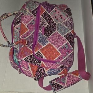 Vera Bradley Pink and Purple Patchwork Travel Bag